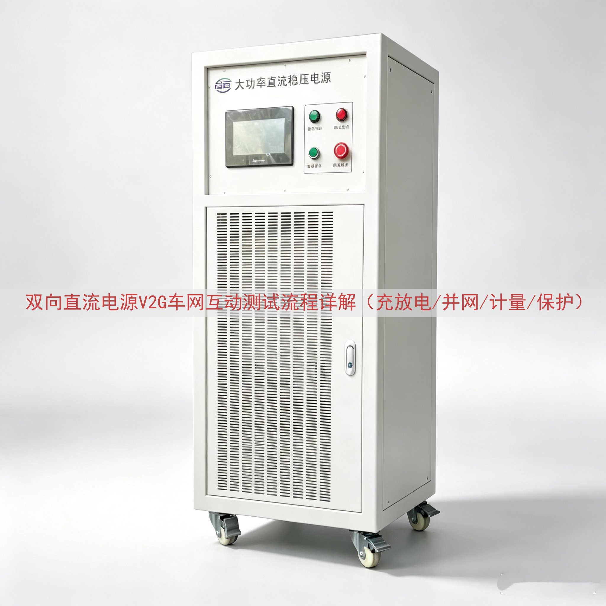 双向直流电源V2G车网互动测试流程详解（充放电/并网/计量/保护）